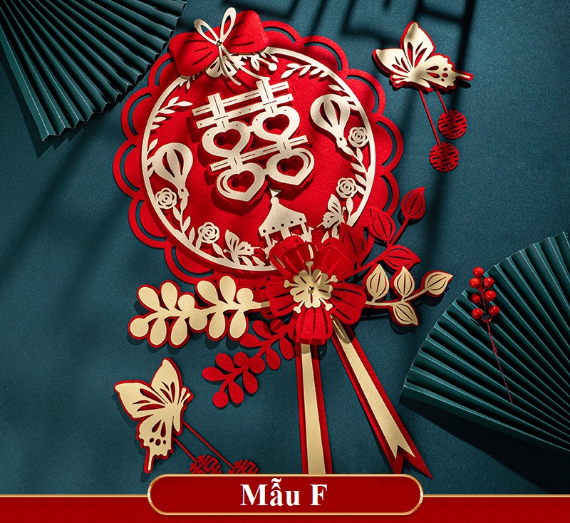Set trang trí cửa phòng cưới, phòng tân hôn