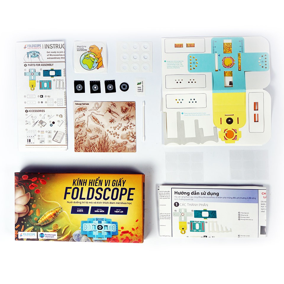 Kính Hiển Vi Giấy Foldscope - Khám phá vi thế giới diệu kỳ