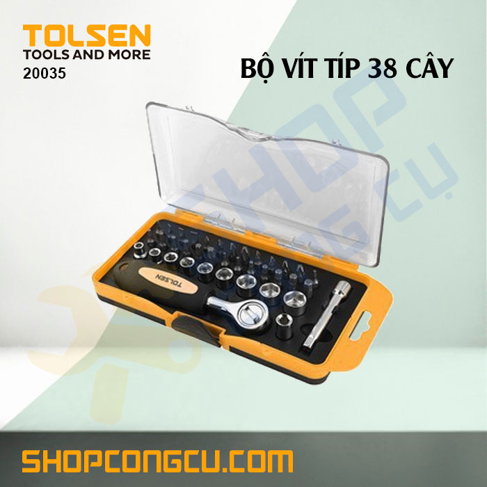 [HCM]Bộ tua vít tuýp 38 cây Tolsen 20035