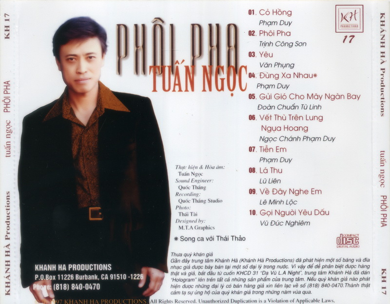 Bộ 7 đĩa CD nhạc Tuấn Ngọc 3