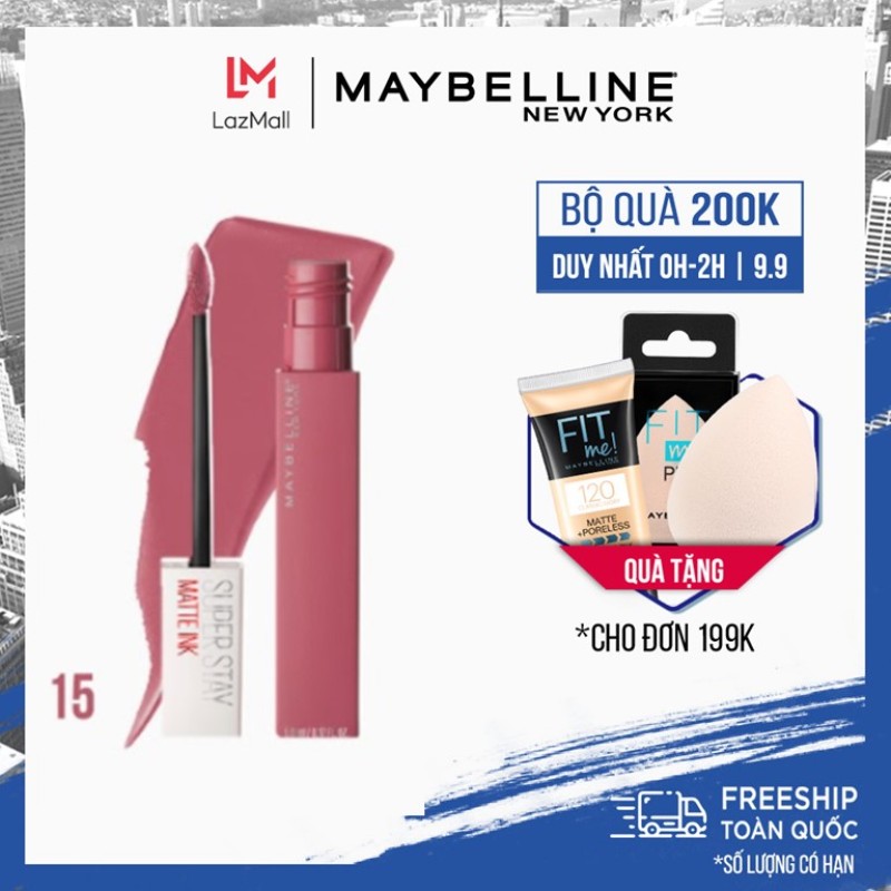 Son Kem Lì 16H Lâu Trôi Maybelline New York Super Stay Matte Ink City Edition Lipstick 5ml
