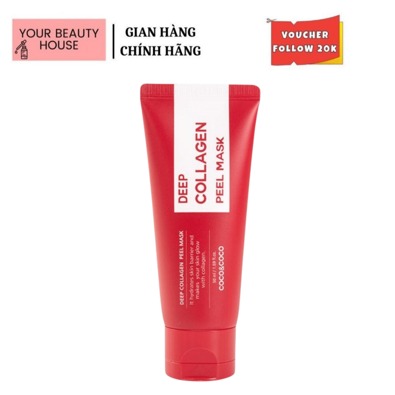 Mặt nạ peel da deep collagen cấp ẩm phục hồi da hàn quốc