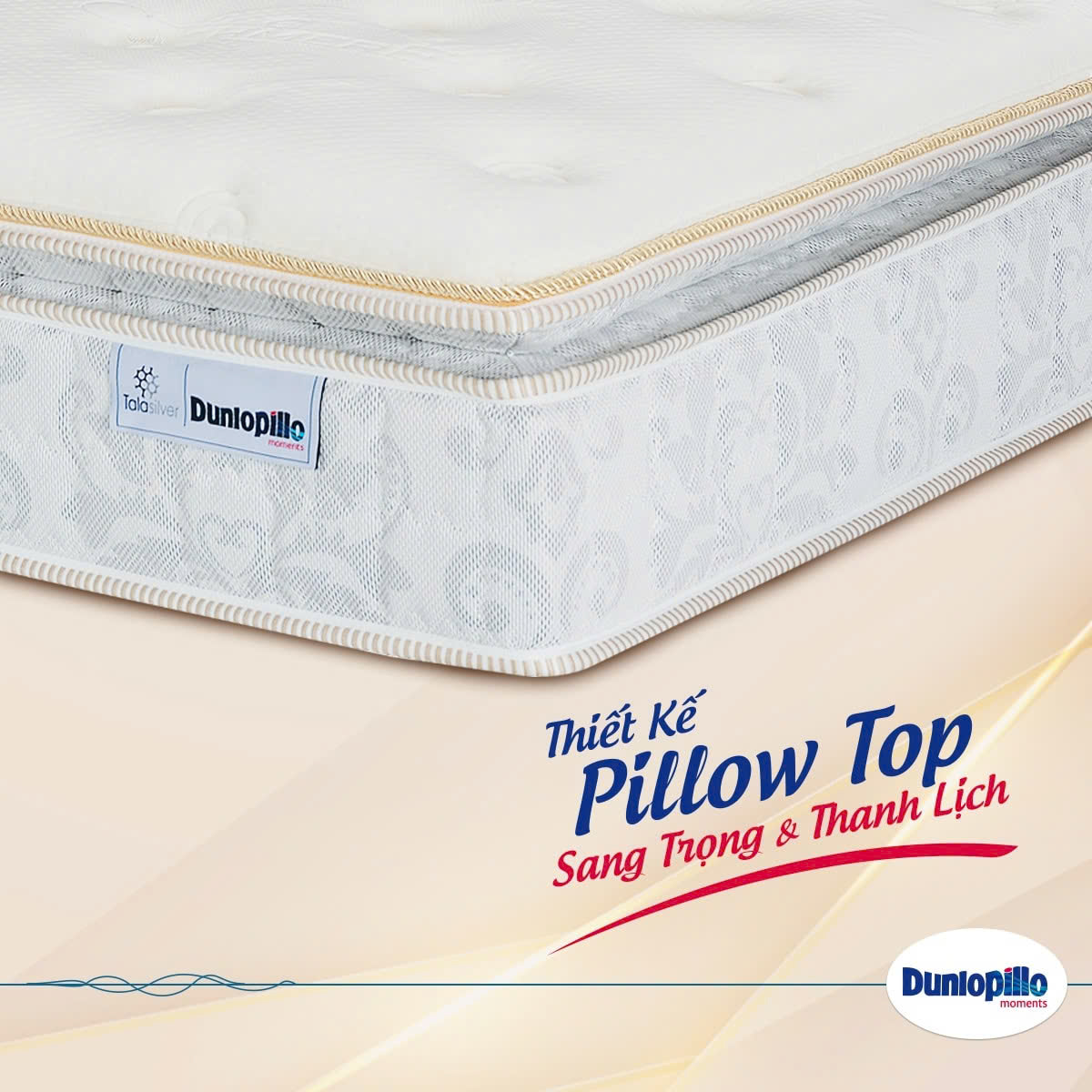 Nệm Lò Xo Túi Độc Lập Dunlopillo Duchess, Thiết Kế sang trọng, công nghệ hiện đại - Độ Cao 29cm