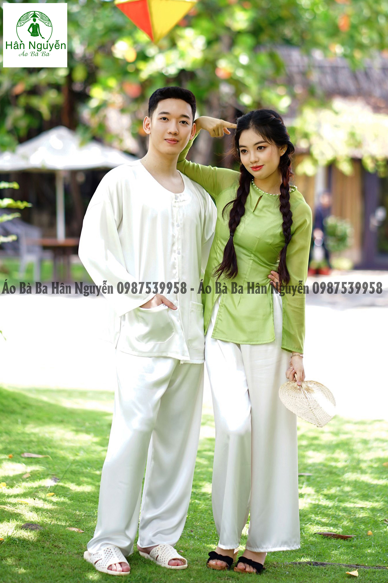 Bộ Bà Ba Nam ( Tặng Khăn Rằn )