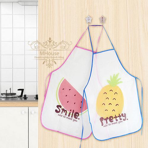 Tạp Dề Chắn Nước,Tạp Dề Pha Chế, Tạp Dề In Hoạt Hình Thỏ Gấu