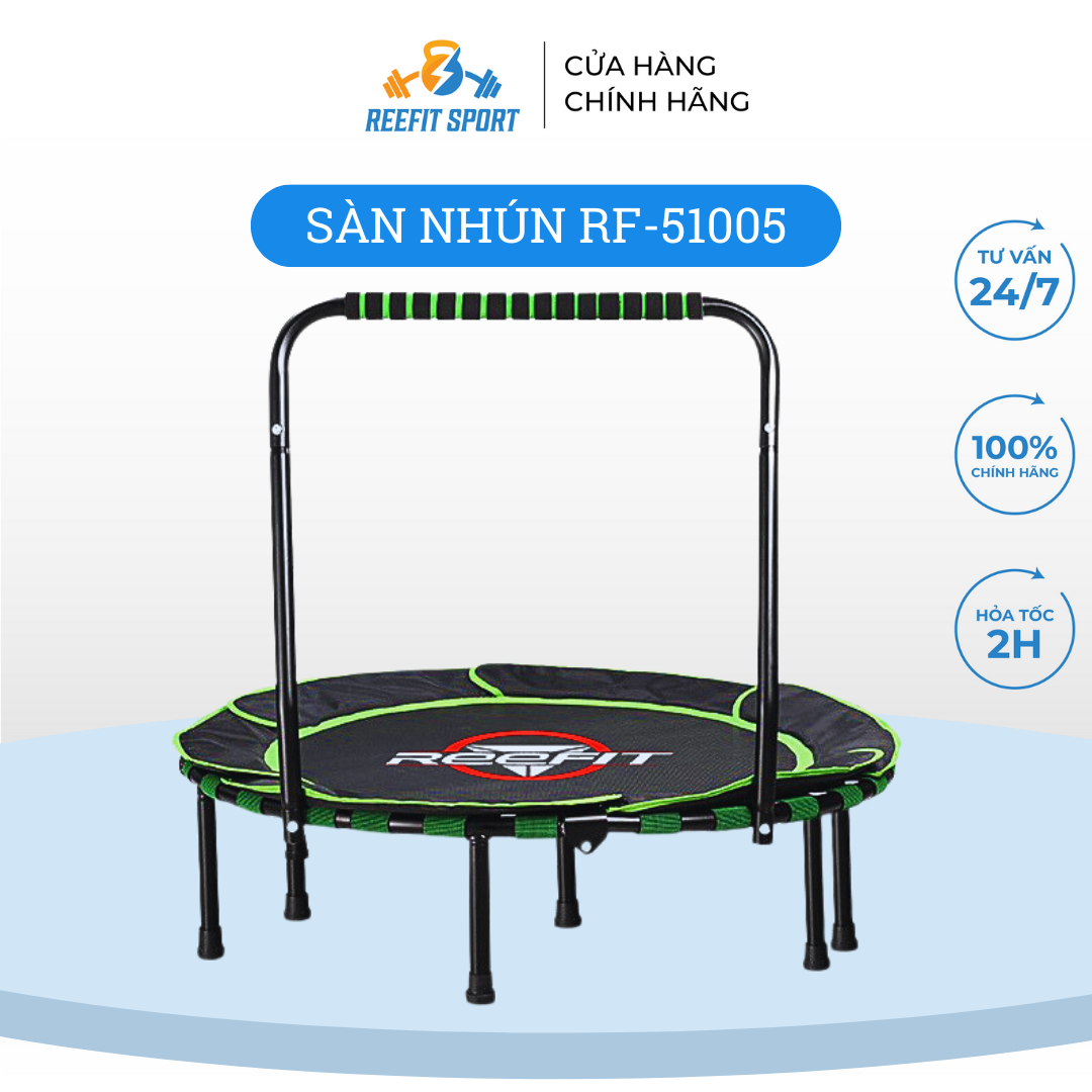 Sàn nhún bạc nhún thảm nhún Trampoline Reefit cho trẻ em có tay vịn RF-51005