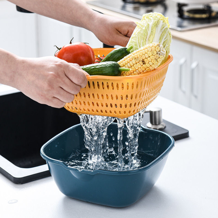 Bộ Thau Rổ 6 Món Vuông