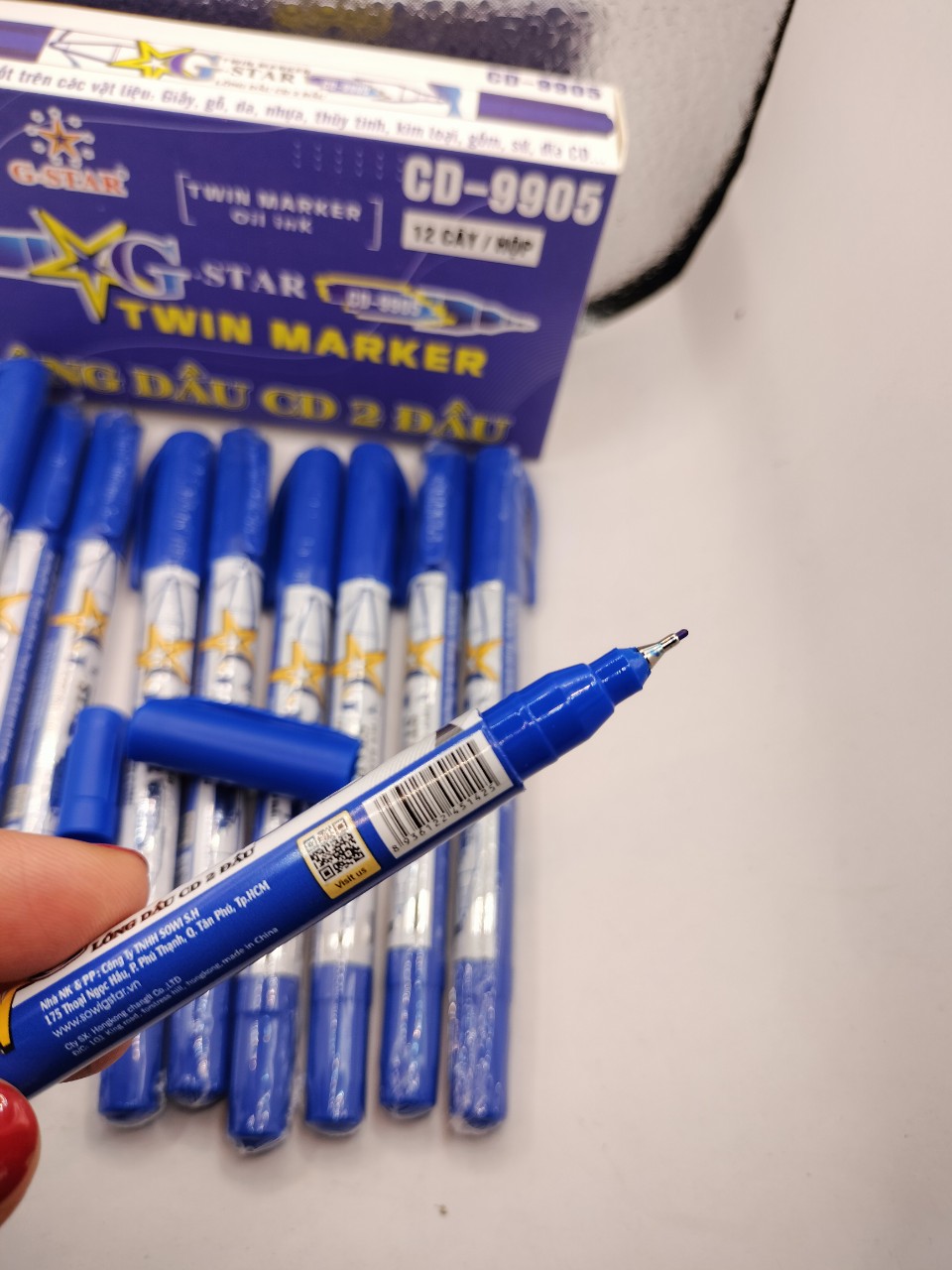 Hộp 12 Bút Lông Dầu 2 Đầu Gstar CD-9905
