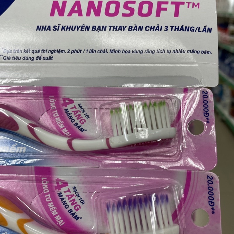 Bàn chải đánh răng P/S Lông Tơ Siêu Mềm Nanosoft (BIBISTORE)