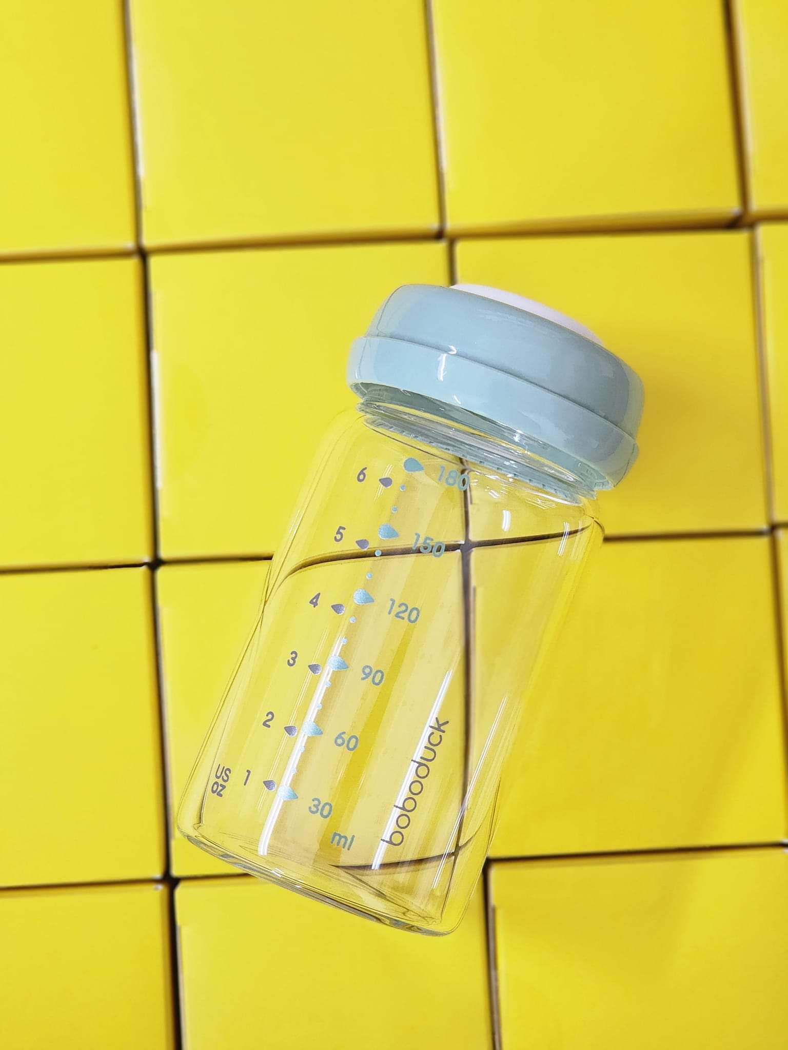 BÌNH TRỮ SỮA THUỶ TINH BOBODUCK 180ML