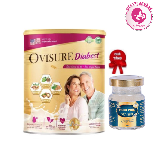 Sữa hạt tiểu đường Ovisure Diabest lon 650g chính hãng date mới