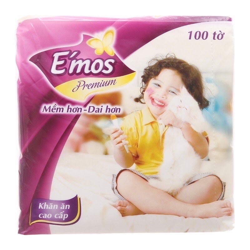 Khăn Giấy E’Mos Premium 100 Tờ