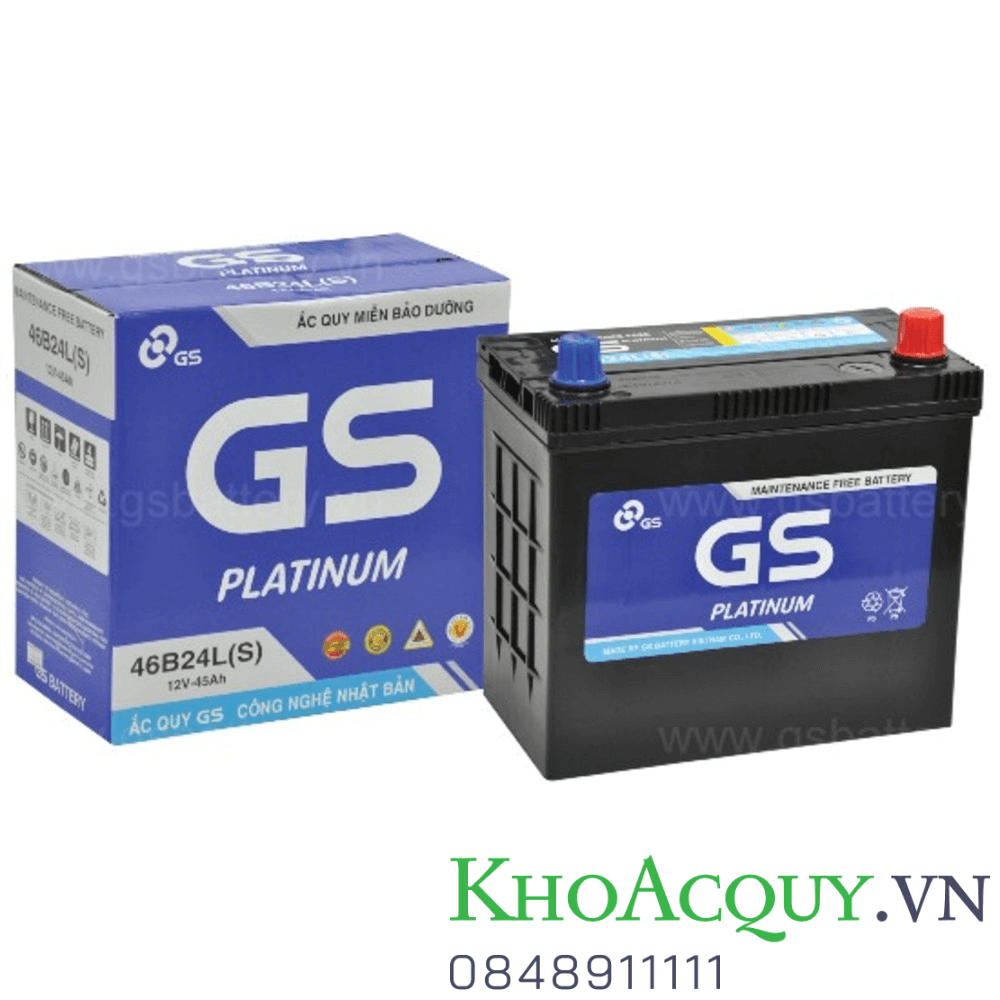 Ắc quy GS 46B24L(S) MF 12V 45AH