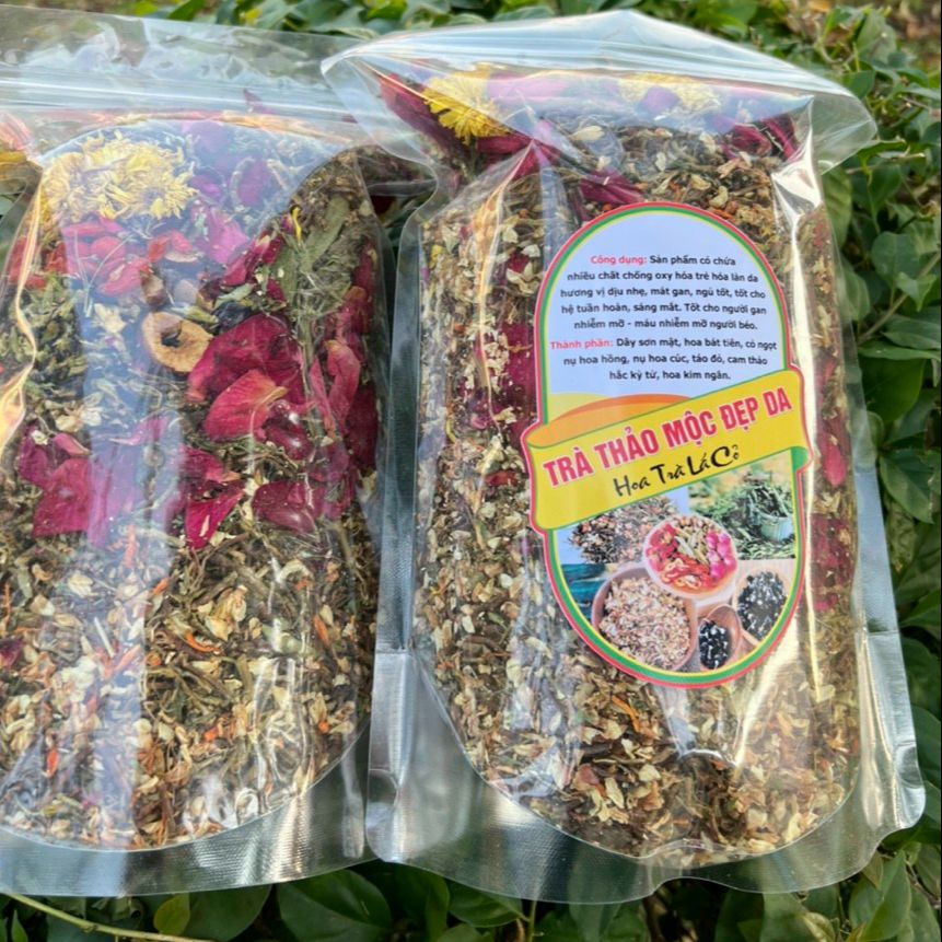 Trà Thảo Mộc Đẹp Da (Hoa Trà Lá Cỏ) gói 500gram - Đặc Sản 27