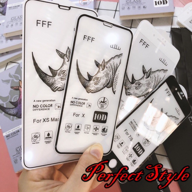 Kính cường lực iPhone Tê Giác Full màn Loại Xịn cho 6 6S 6plus 7 8 Plus X XS / XR / XS MAX / 11 / 11 pro / 11 PRO MAX / 12 / 12 pro / 12 Pro max / 13 pro max