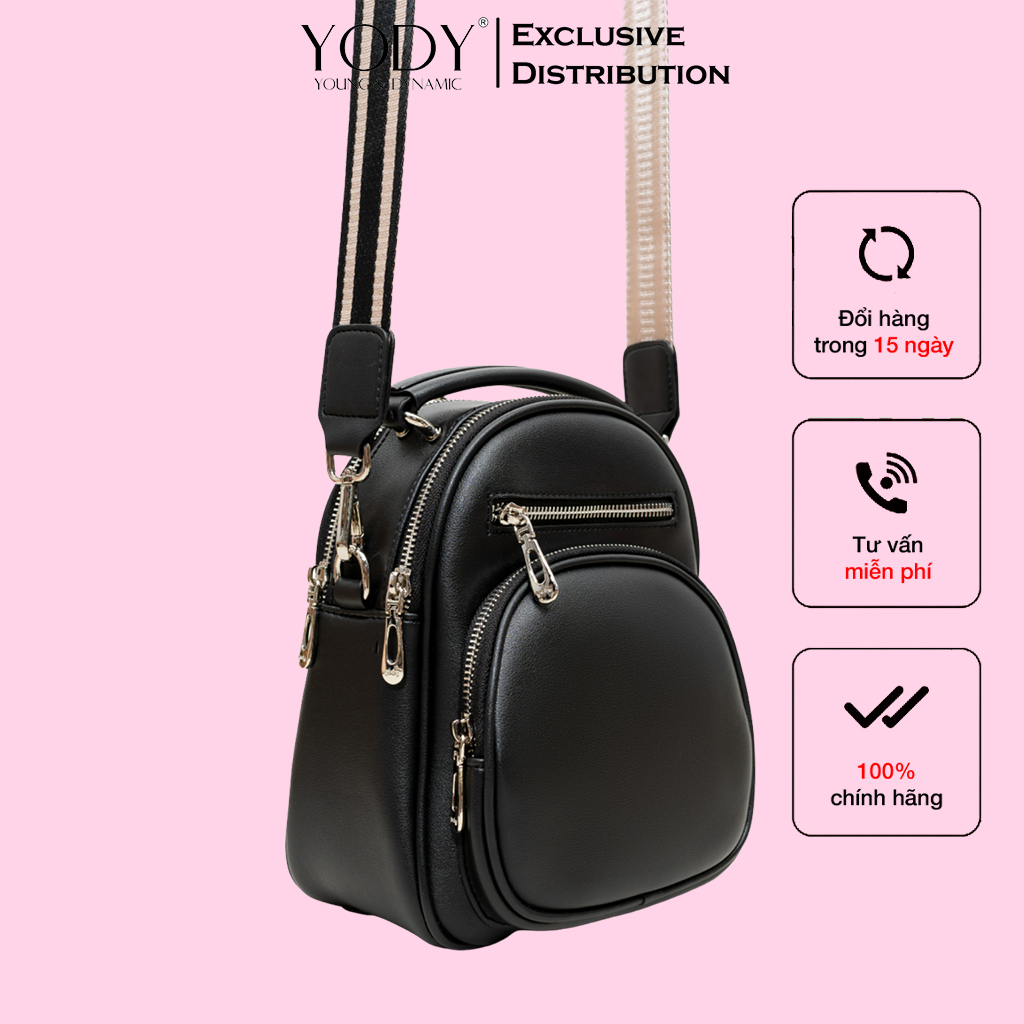 Balo nữ thời trang YODY basic chất liệu da cao cấp TUN4004