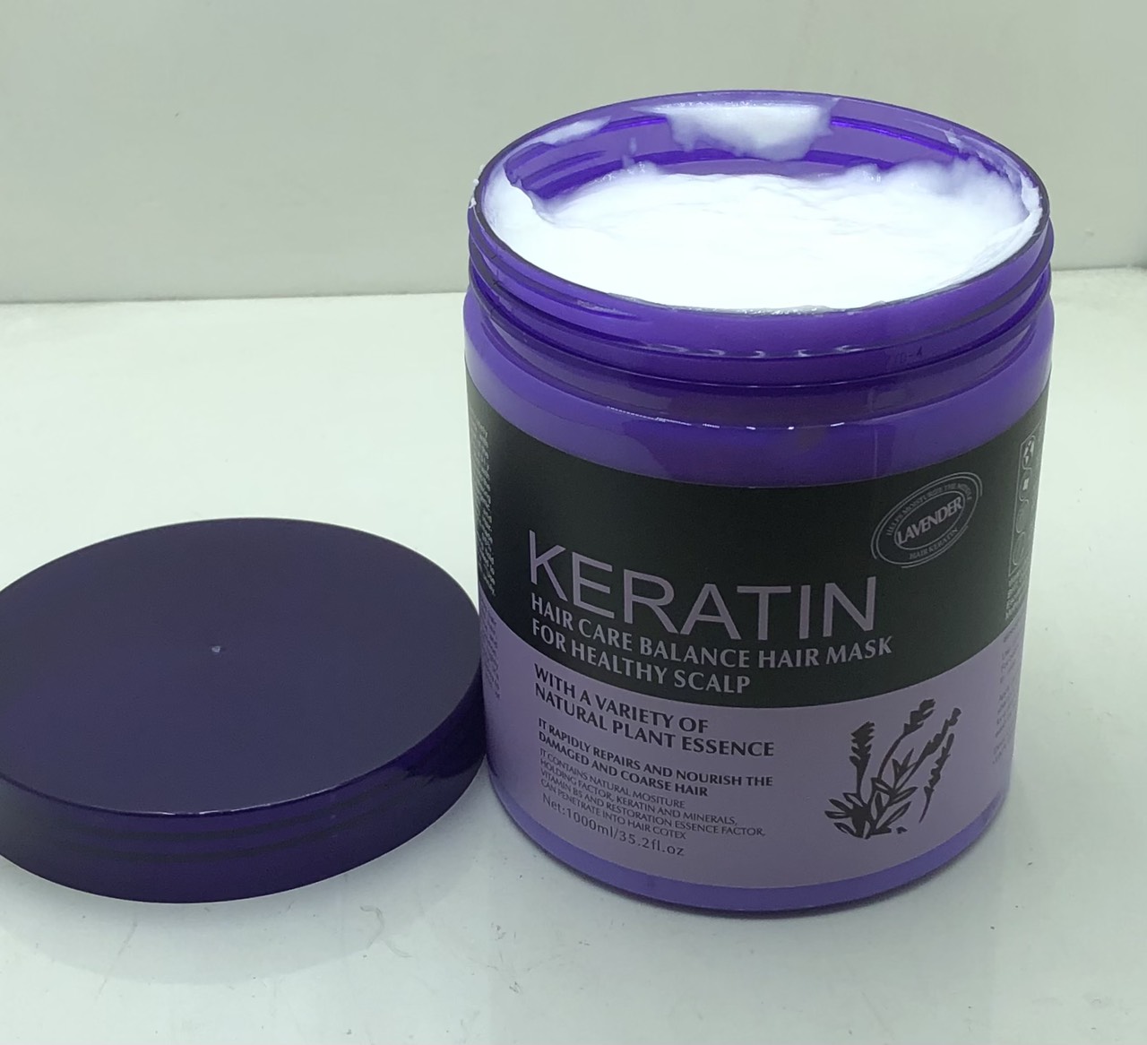 [Siêu mềm mượt]Hấp Dầu Keratin Phục Hồi Tóc Hư Tổn 1000ml Lavender