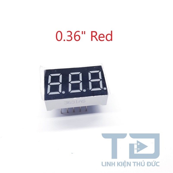 LED 7 Đoạn 0.36inch Đỏ 3 Số Dương Chung