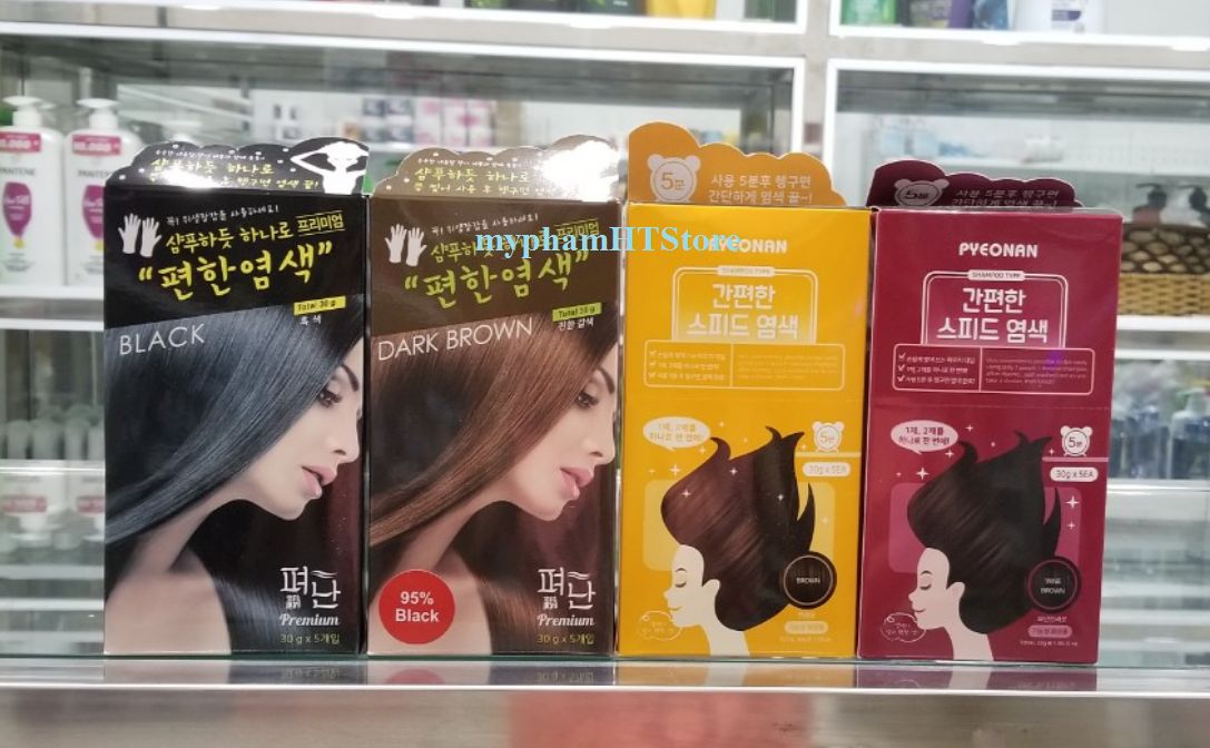 Gội khô nhuộm thảo dược Pyeonan (1 hộp 5 gói)