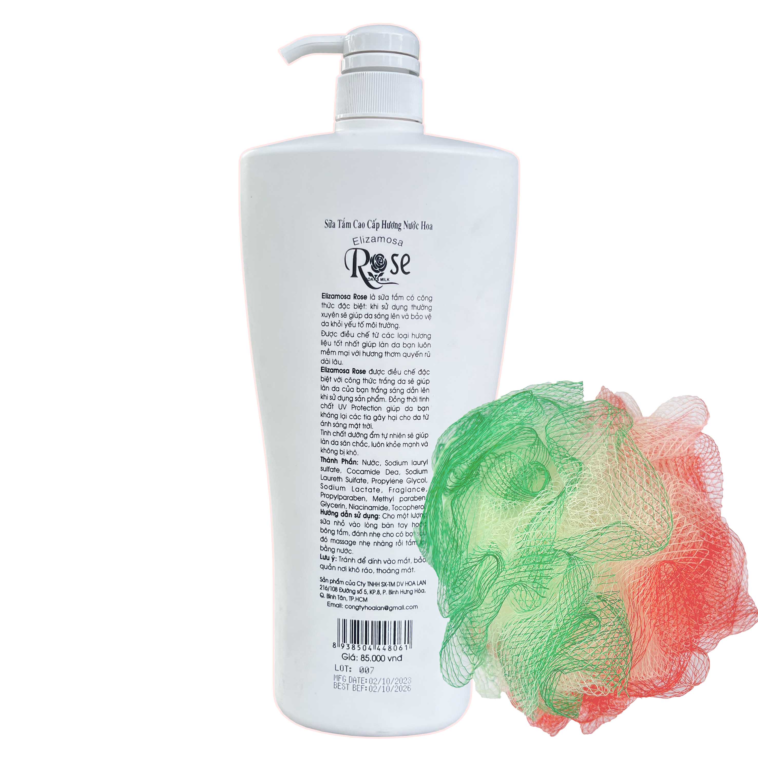 Sữa Tắm Dê Rose 1200ml | Sữa Tắm Trắng Da