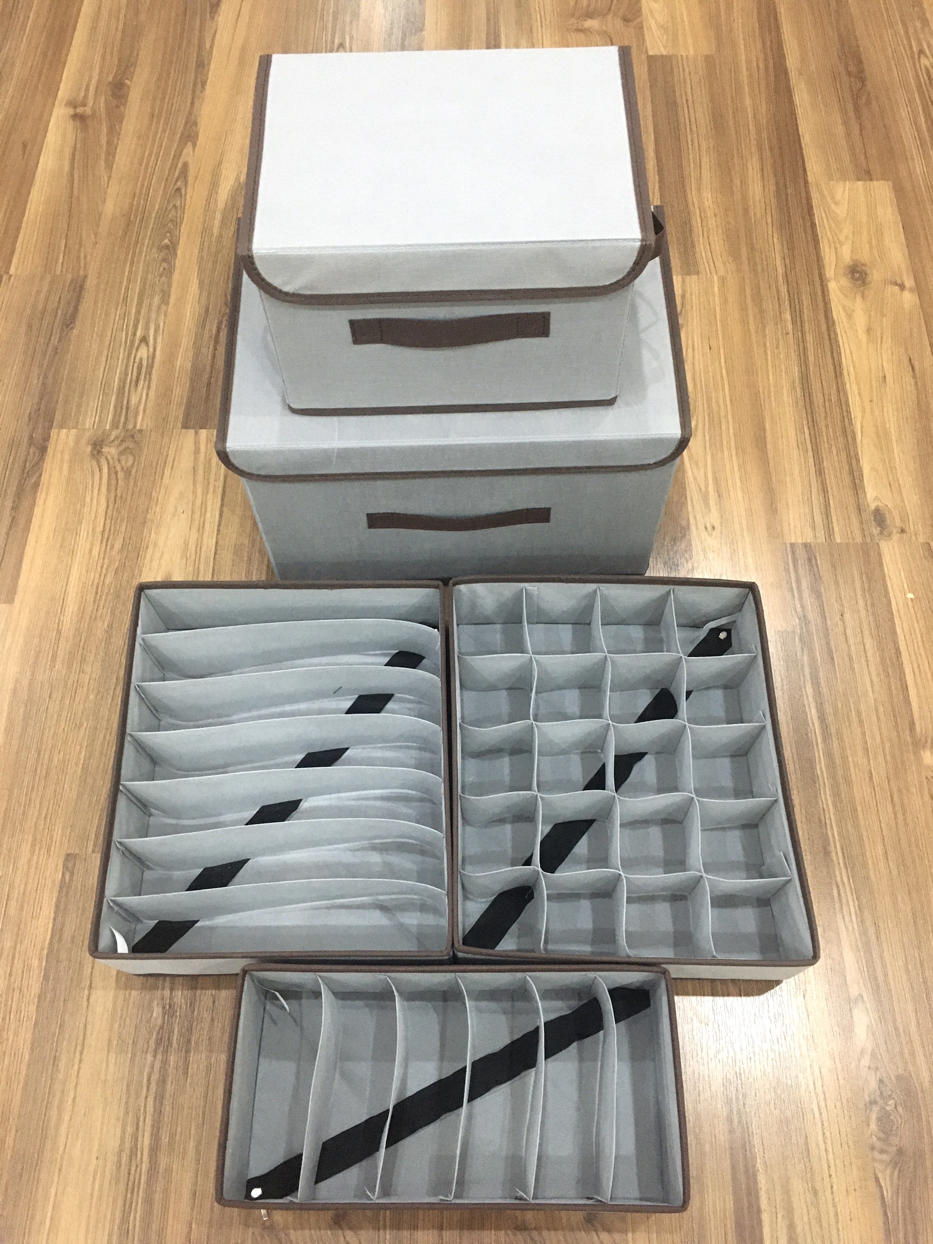 Combo 5 hộp đựng quần áo tất đồ lót tiện gọn dễ tìm hàng Việt Nam (Storage Box)