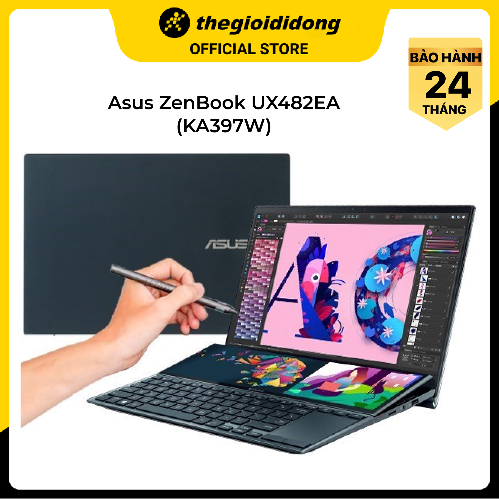 Laptop Asus ZenBook UX482EA i5 1135G7/8GB/512GBTouch/Pen/Túi/Stand/Win11 (KA397W) - Hàng chính hãng