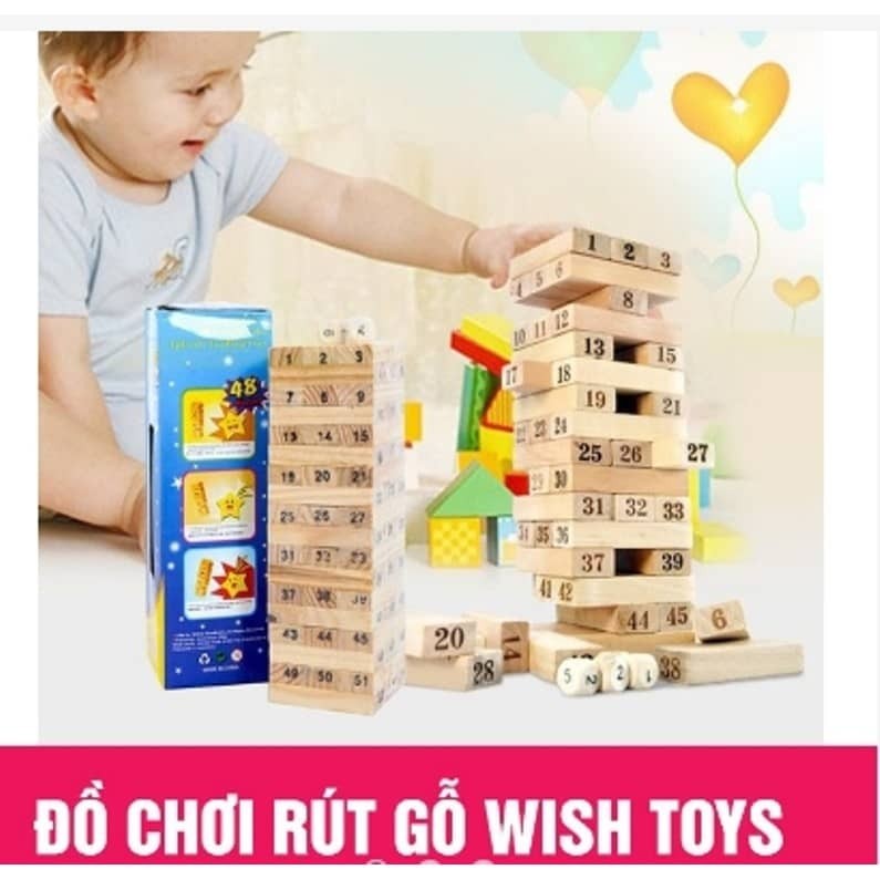 BỘ ĐỒ CHƠI RÚT GỖ CHO BÉ