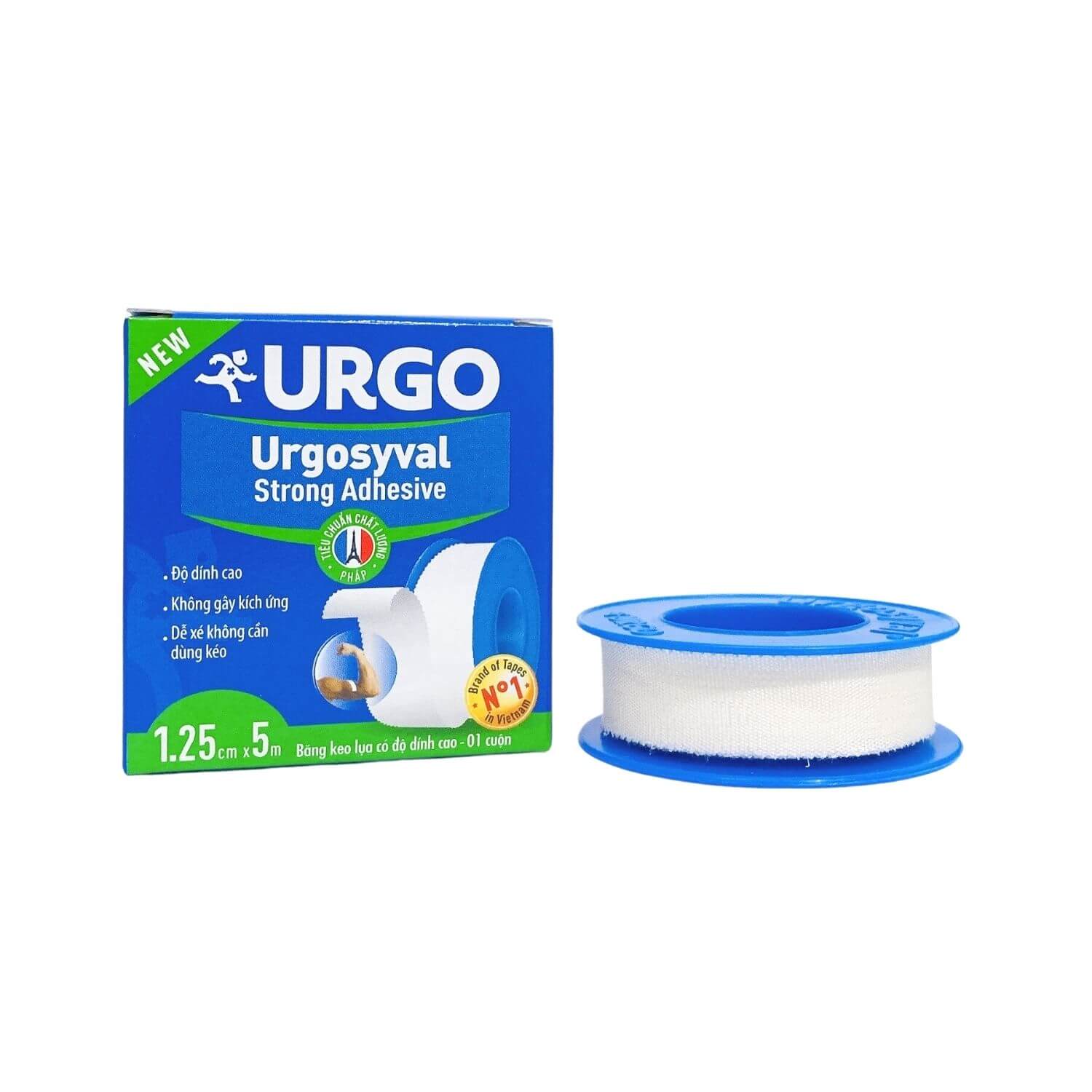 Băng keo lụa có độ dính cao Urgosyval 1.25cm x 5m