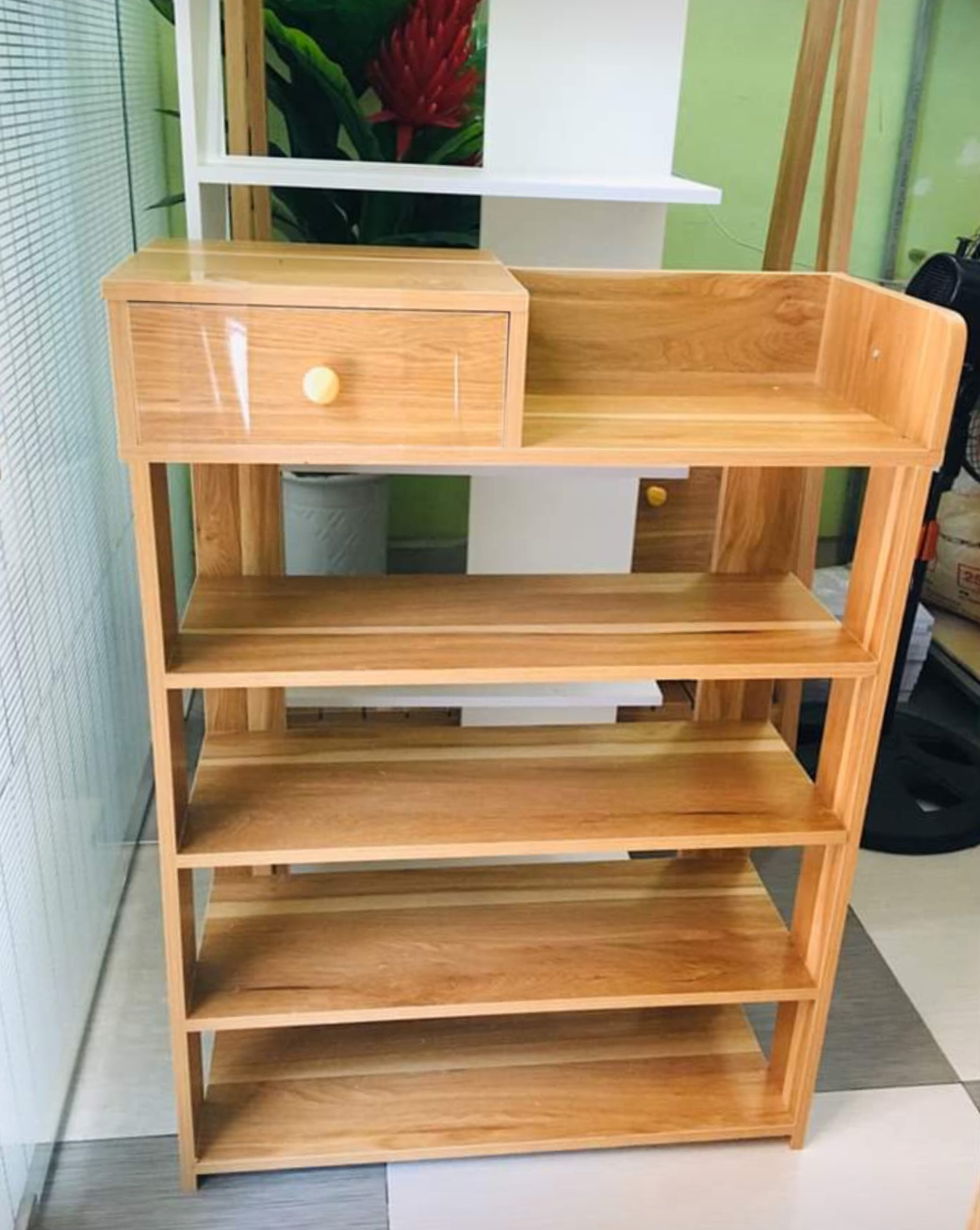 KỆ ĐỂ GIÀY GỖ 5 TẦNG 80x60x25cm