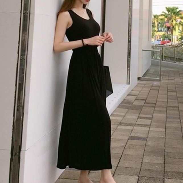Đầm maxi thun dài đầm đi biển nữ D20