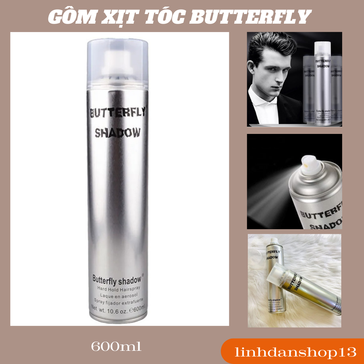GÔM XỊT TÓC BUTTERFLY SHADOW ( Chai 320ml và 600ml) - chuẩn hàng xịn