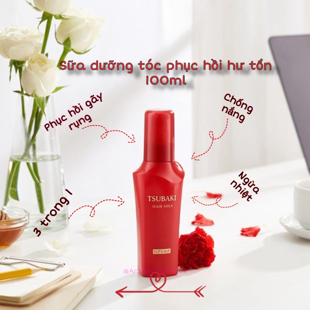 SỮA DƯỠNG TÓC TSUBAKI GIÚP TÓC MƯỢT VÀ PHỤC HỒI TÓC (CHAI 100ML)