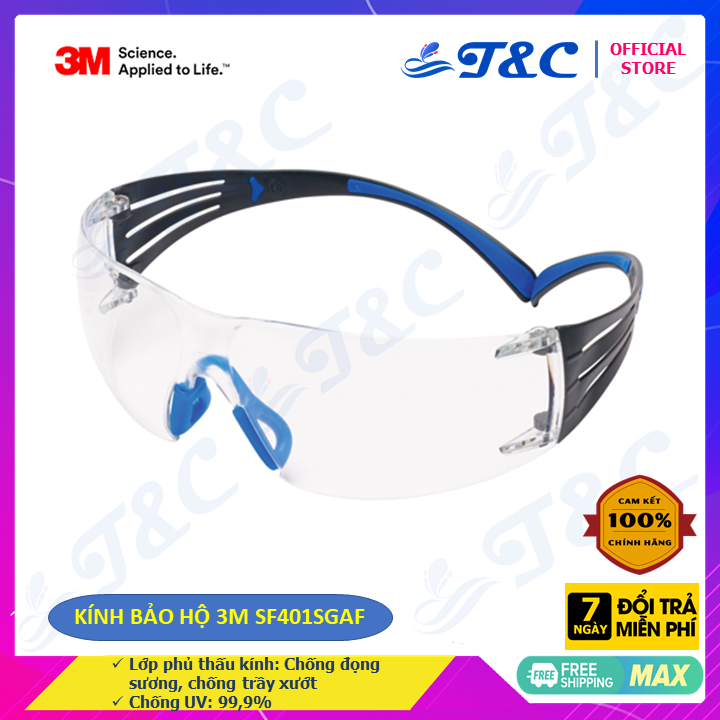 KÍNH BẢO HỘ 3M SF401SGAF-BLU SCOTCHGARD