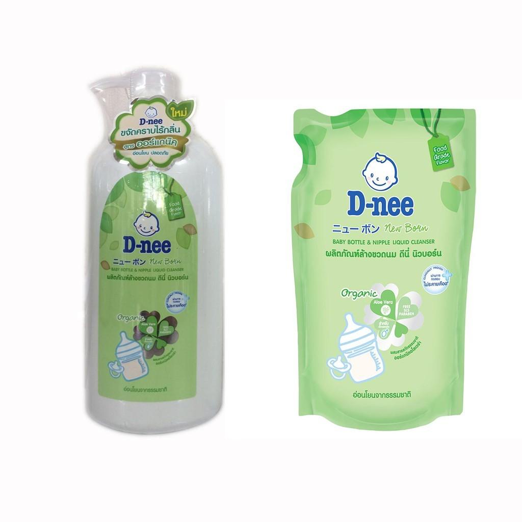 Combo nước rửa bình sữa dnee 1 chai 620ml 1 túi 600ml