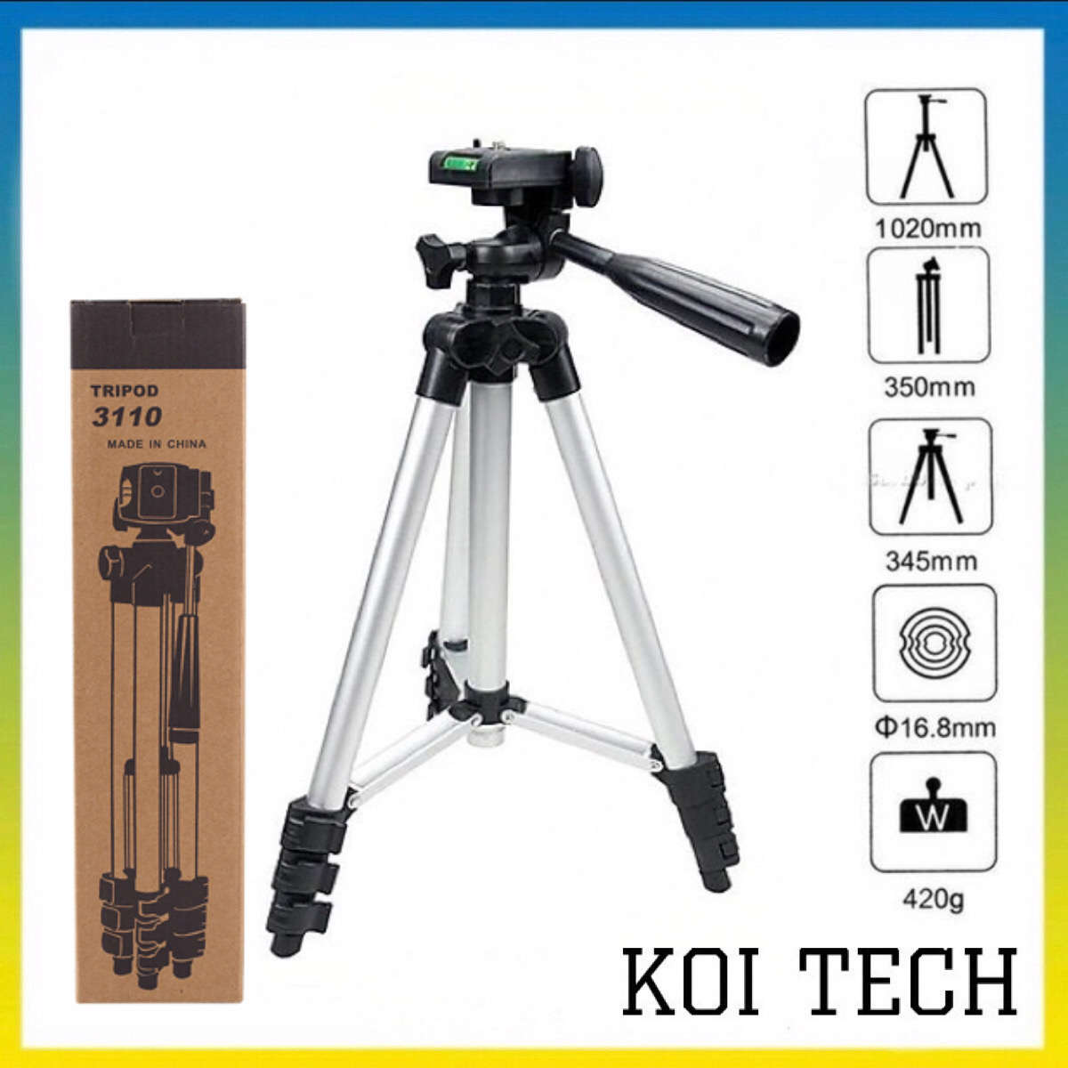 Bộ Tripod chân chụp ảnh 1020mm và giá đỡ điện thoại - Giá đỡ 3 chân Tripod 3110 chuyên chụp hình live stream - giá đỡ điện thoại 3 chân - giá đỡ máy ảnh - gậy tự sướng