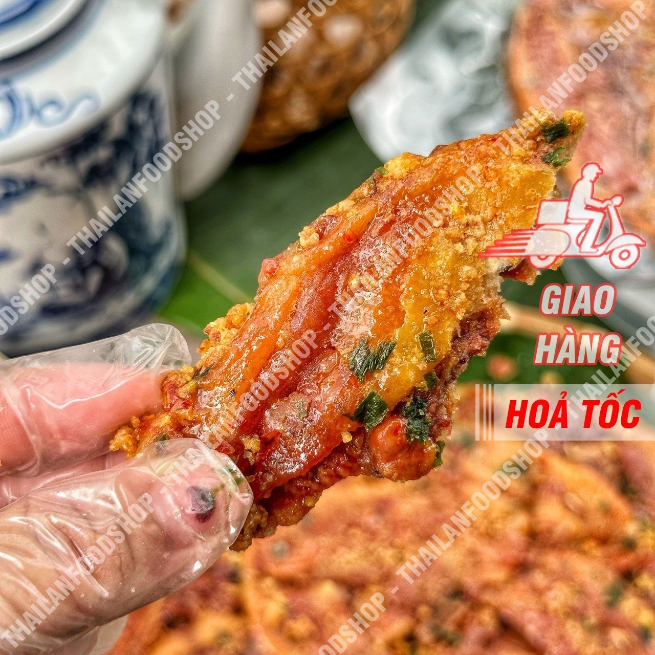 Bánh Tóp Mỡ Mắm Hành Túi 300gram
