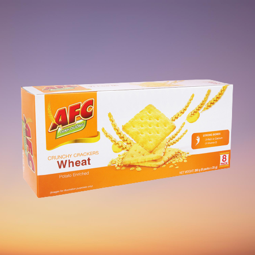 (DINH DƯỠNG) HỘP BÁNH AFC VỊ LÚA MÌ 200GR