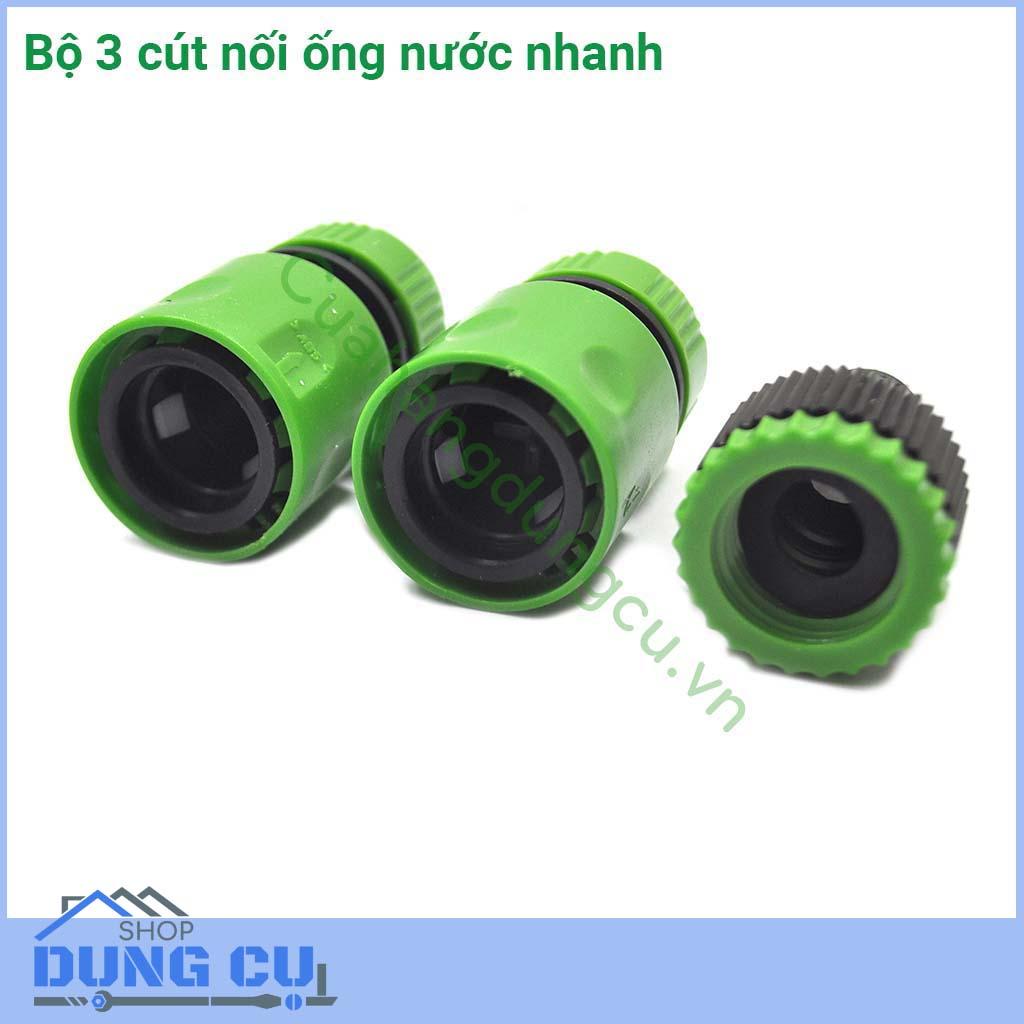Bộ 3 cút nối nhanh ống nước xanh