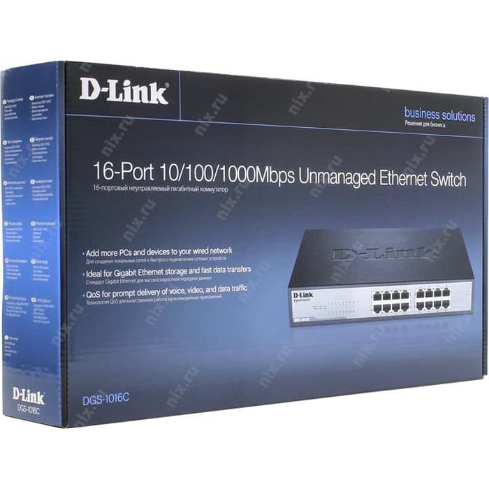 Switch 16 cổng Gigabit D-LINK DGS 1016C (VỎ KIM LOẠI)