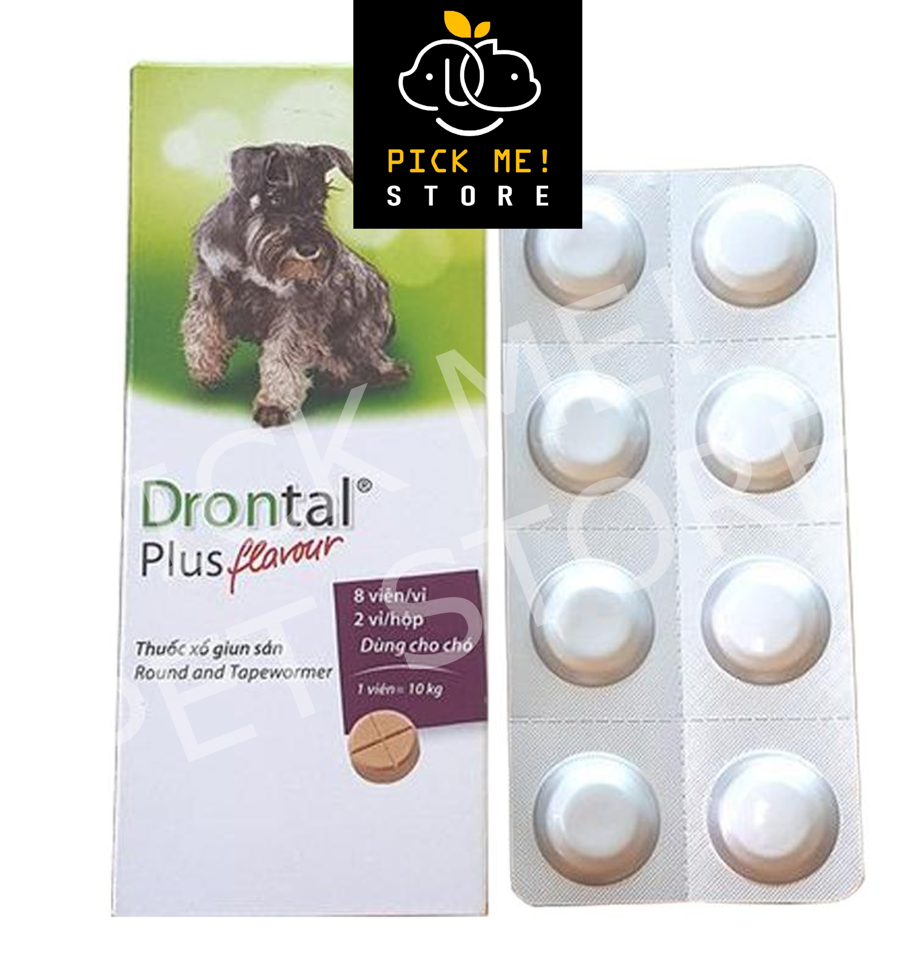 (Giá 1 viên) Xổ Giun Drontal Dog cho Chó ELANCO - Drontal Dog Tasty Bone for Dogs