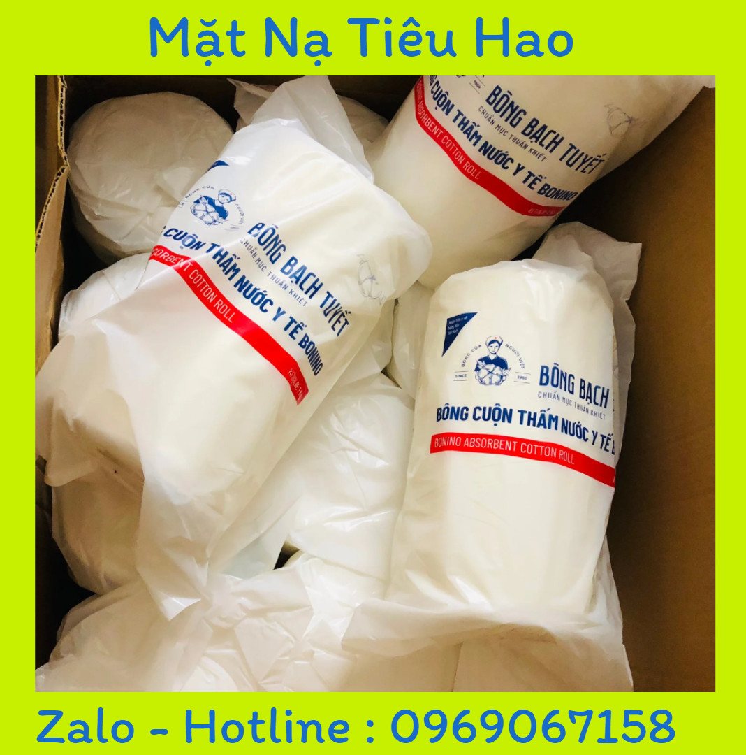 Bông y tế bông bạch tuyết cuộn 1kg dùng trong y tế ,phun xăm thẩm mỹ
