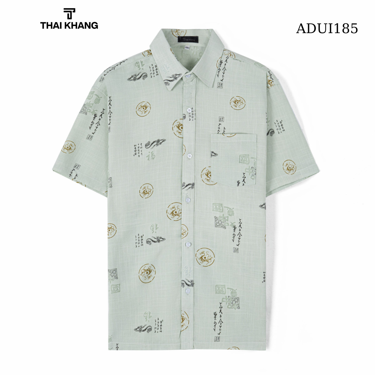 Áo sơ mi đũi nam tay ngắn trung niên SIÊU MÁT mặc thoải mái loại áo sơ mi cho người lớn tuổi họa tiết ADUI12