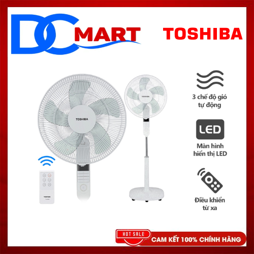 Quạt Đứng Toshiba F- LSA20(W)VN (60W) - Trắng - Điều khiển từ xa - 5 cánh - Hẹn giờ tắt/mở - Màn LED hiển thị - Chế độ gió thông minh - Hàng chính hãng, bảo hành 12 tháng, chất lượng Nhật Bản