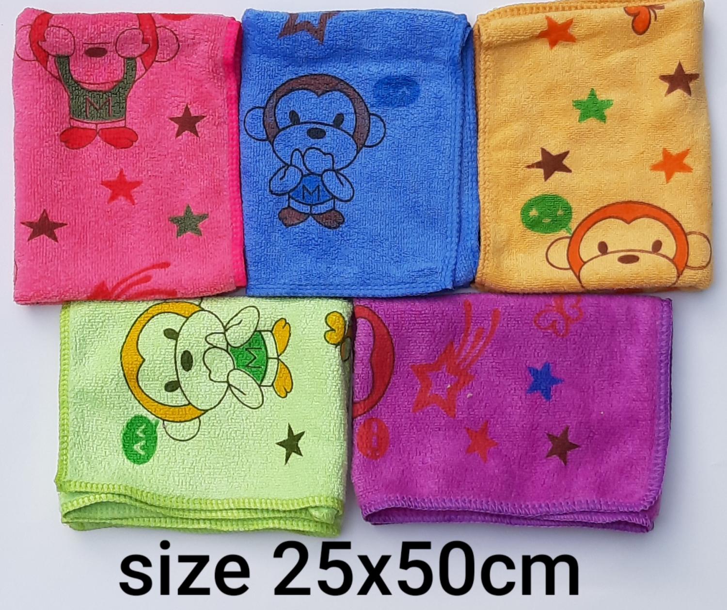 1 cái Khăn lau mặt siêu mềm mịn cao cấp 25x50cm không ra màu thấm hút nước