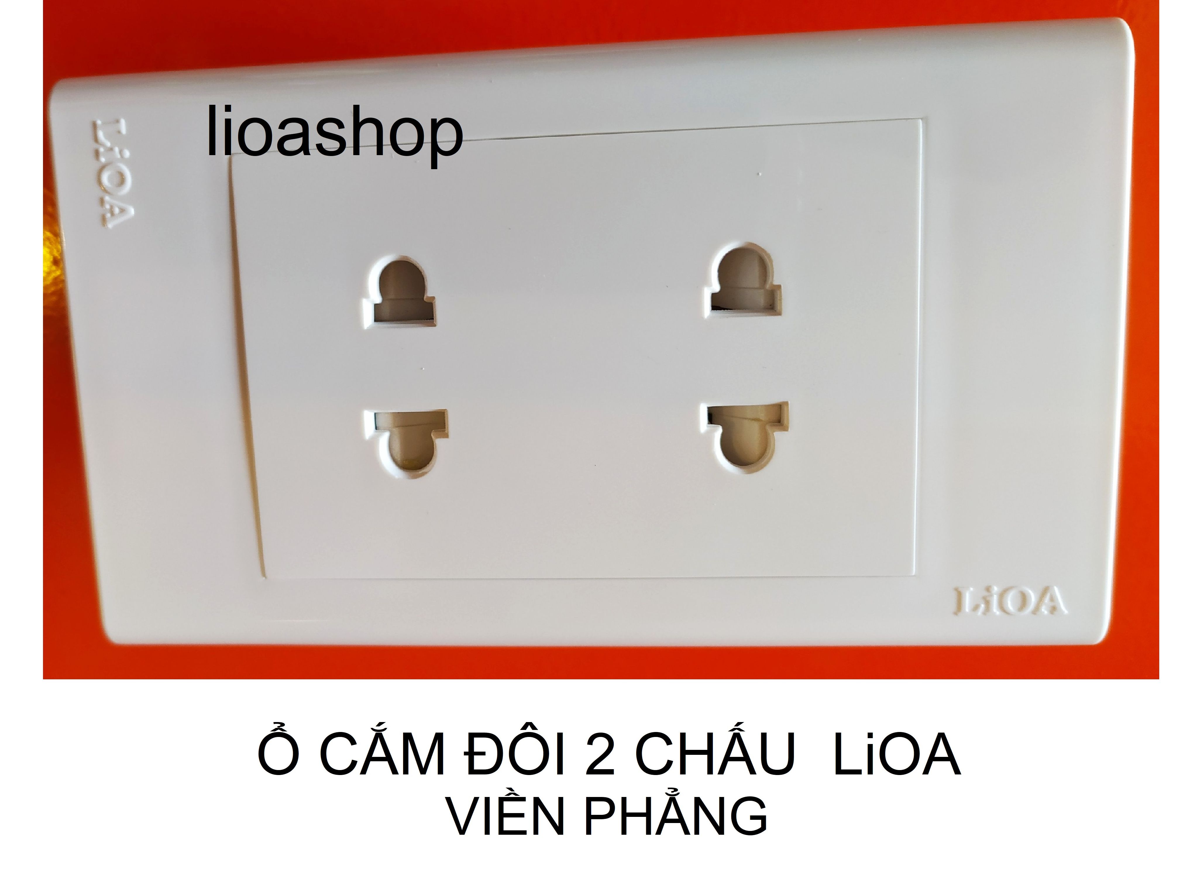 Ổ CẮM ĐÔI 2 CHẤU LiOA.