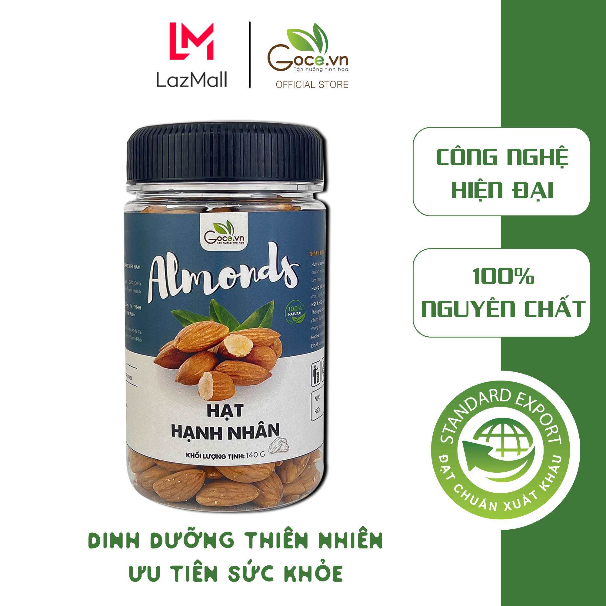 Hạt hạnh nhân rang Goce - 140g