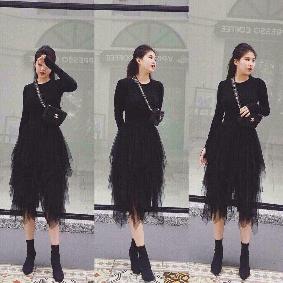 Chân váy voan TUA NHỌN dáng xoè CÁ TÍNH
