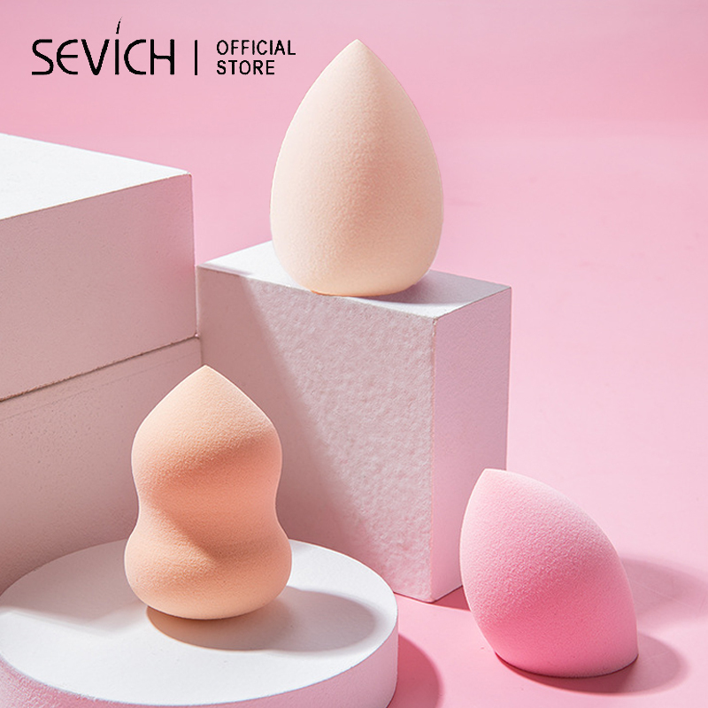 SEVICH - Mút đánh kem nền cao cấp Beauty Egg Sponge - Mút trang điểm, mút tán kem nền siêu mềm mịn, mút tán nền dễ vệ sinh