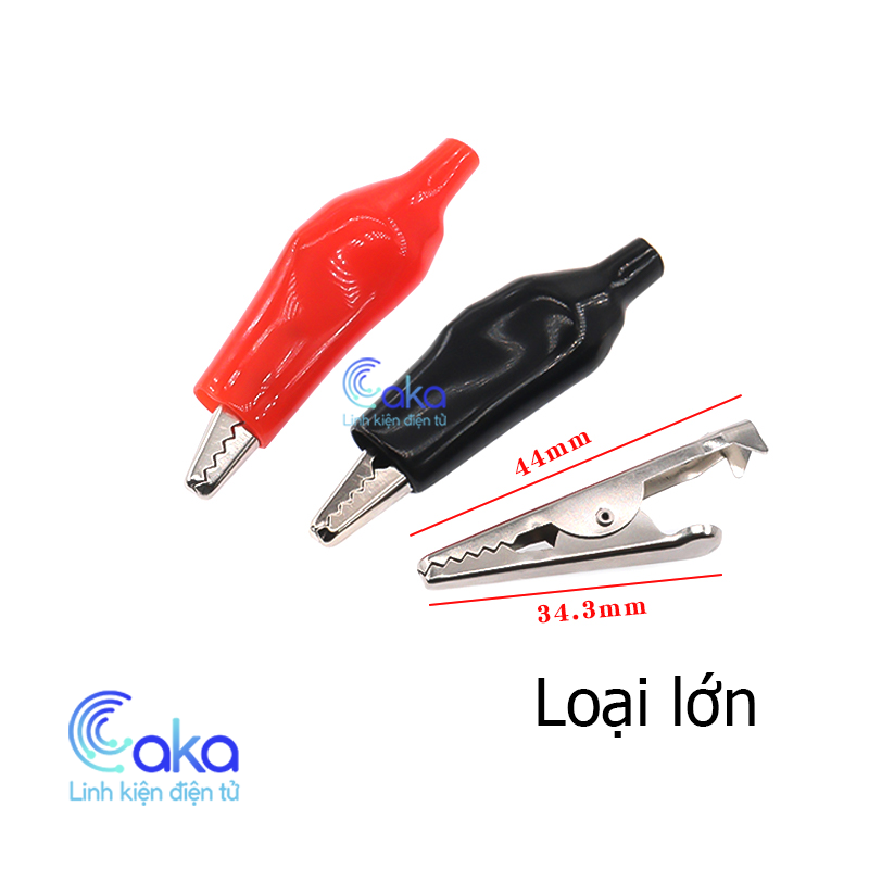 Đầu kẹp cá sấu đỏ đen nhiều kích thước