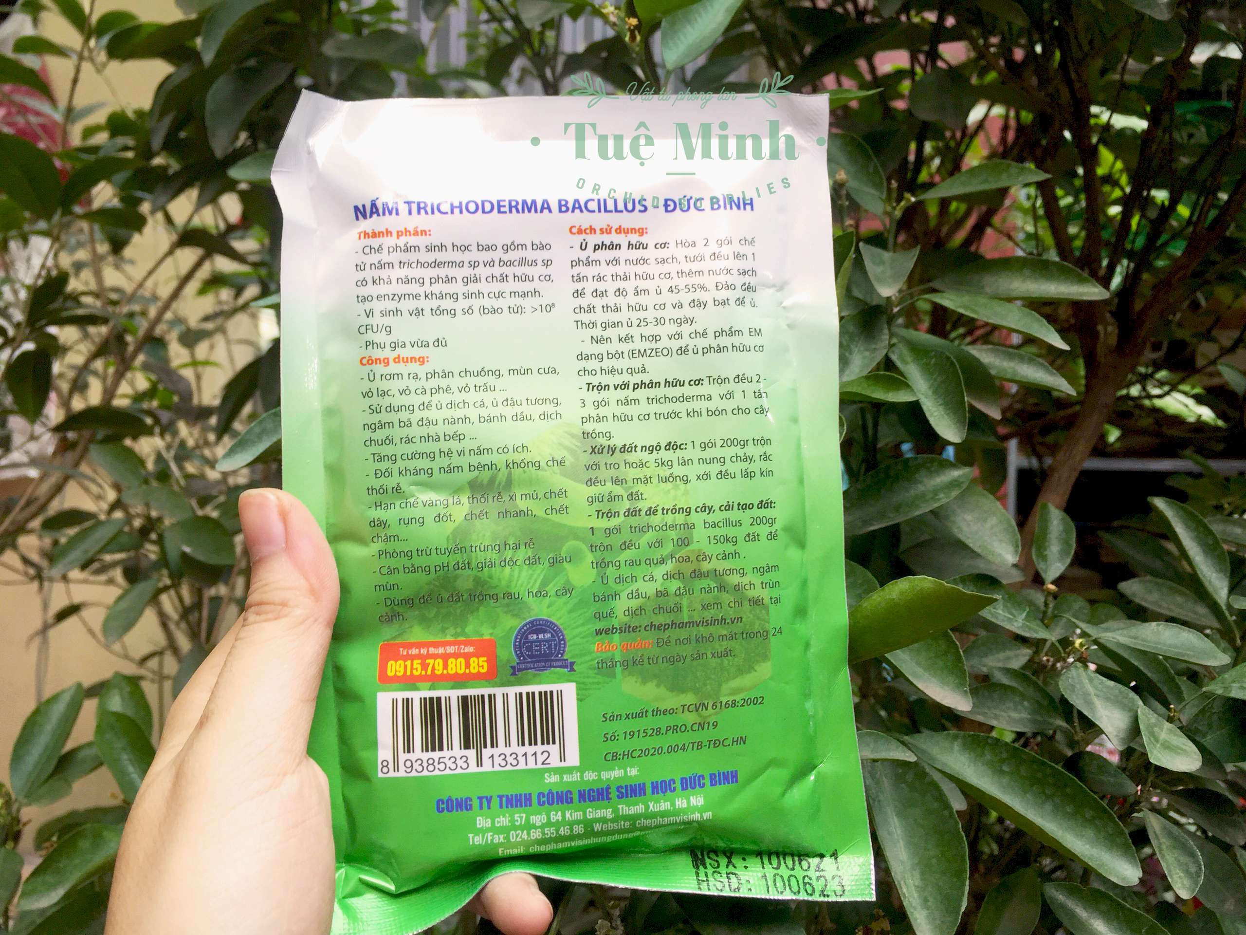Chế phẩm sinh học TRICHODERMA BACILLUS - Chuyên dùng để ủ phân hữu cơ và kiểm soát nấm bệnh